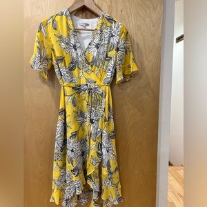 Sandra Darren Silk like high/ low floral summer dress